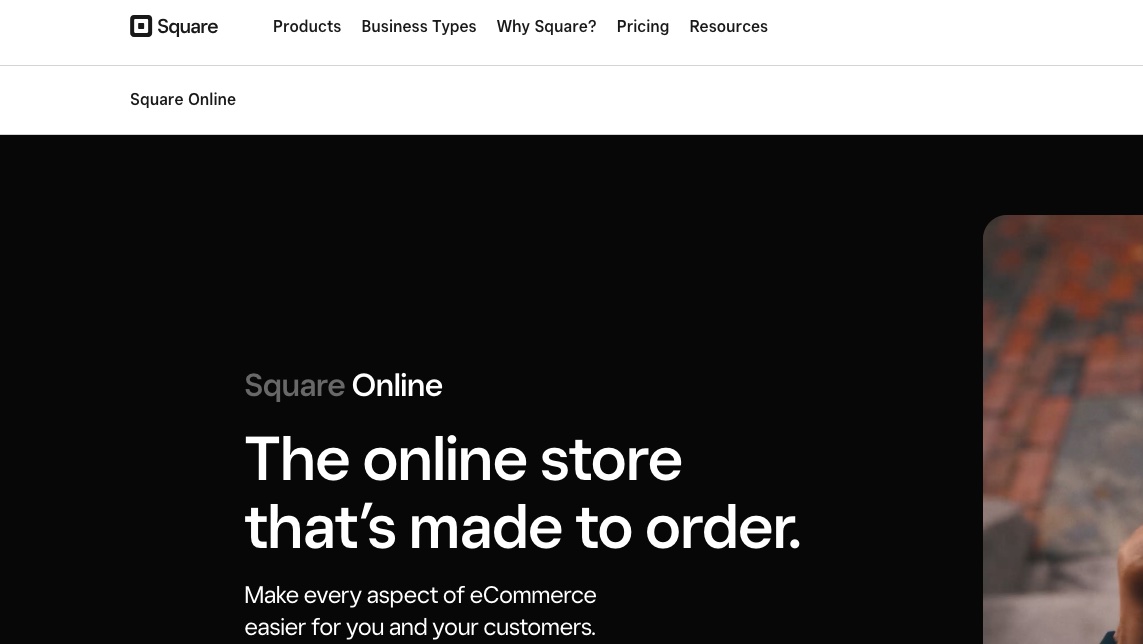 Square Online website